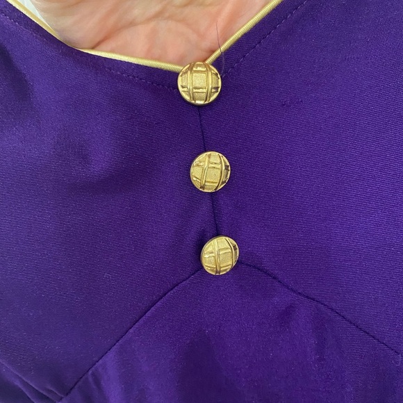 Robby Len Womens NWOT Deep Purple One Piece Swimsuit - Picture 2 of 8